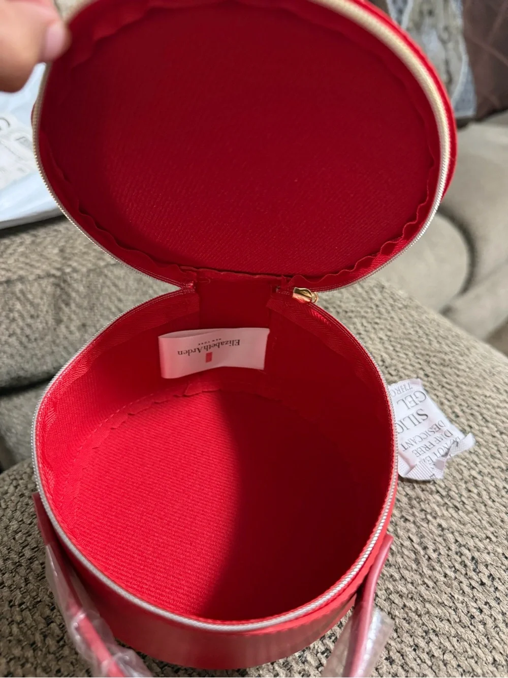 Elizabeth Arden Red Cosmetic Pouch with Embossed Logo